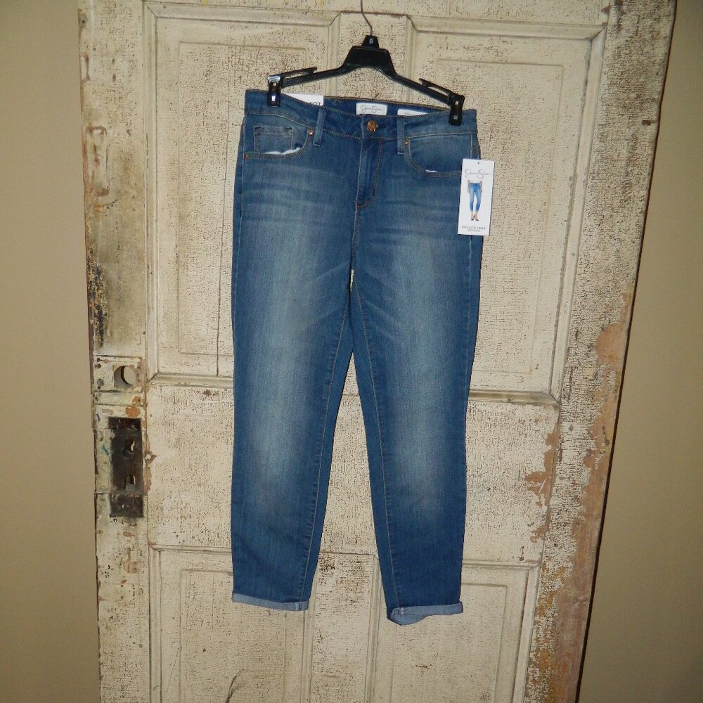 Jessica Simpson Soft Sculpt Rolled Cropped Skinny Jeans Sz 4/27 (W-17)